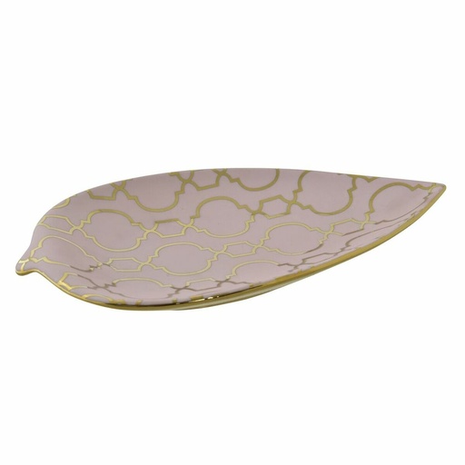 Centro de Mesa DKD Home Decor Rosa Dorado Porcelana 27,5 x 16 x 3 cm