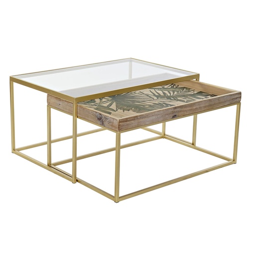 Centre Table DKD Home Decor Golden Natural 90 x 60 x 45 cm
