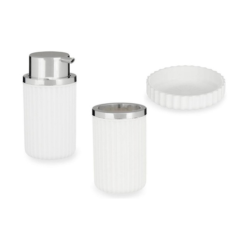 Bath Set Berilo 3318-1 White Plastic